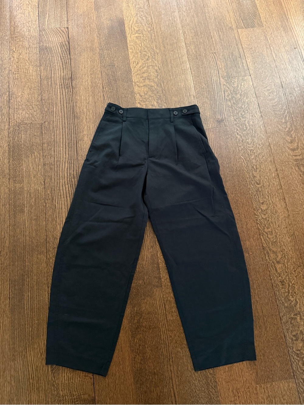 Madewell Black Pleated Tapered Chinos NWT